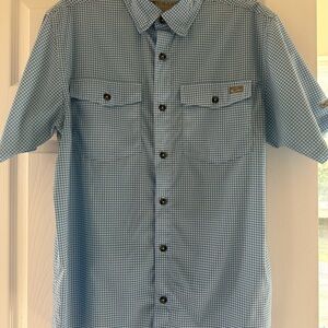 Drake Light Blue Checkered Casual Shirt